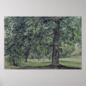 Poster Paysage avec châtaignier dans l'avant-plan (Devant)