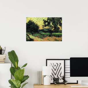 Poster Paysage avec Château d'Auvers par Vincent van Gogh