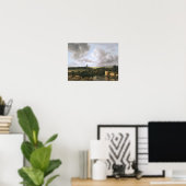 Poster Paysage avec Château en ruine et église (Bureau à domicile)