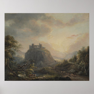 Poster Paysage avec château - Paul Sandby - c1808