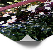 Poster Paysage avec clôture et fleurs (Coin)