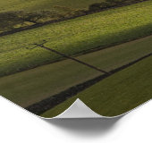 Poster Paysage Avec Collines Et Nuages Au-Dessus (Coin)