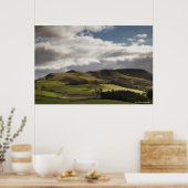 Poster Paysage Avec Collines Et Nuages Au-Dessus (Cuisine)