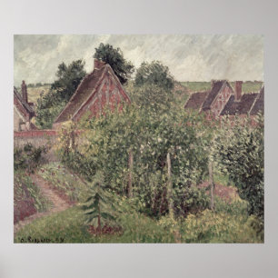Poster Paysage avec des toits de cottage, 1899