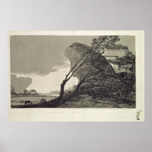 Poster Paysage avec Grandes Roches (Devant)