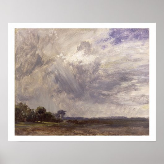 Poster Paysage avec Grey Windy Sky, c.1821-30 (huile sur  (Devant)