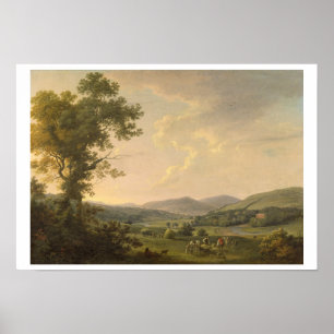 Poster Paysage avec Haymakers et vue lointaine d'un G