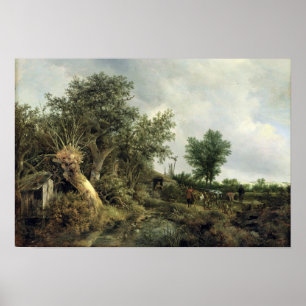 Poster Paysage avec hutte, 1646