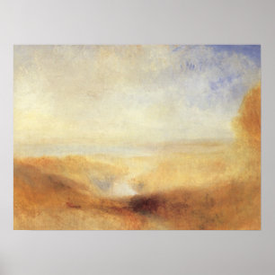 Poster Paysage avec la baie de Distant River par Joseph T