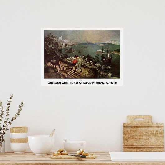 Poster Paysage Avec La Chute D'Icarus Par Bruegel A. Pi (Cuisine)