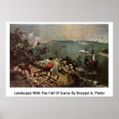 Poster Paysage Avec La Chute D'Icarus Par Bruegel A. Pi (Devant)