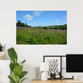 Poster Paysage avec lupins - (Bureau à domicile)