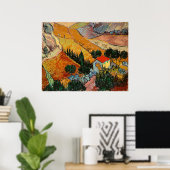 Poster Paysage avec maison et laboureur, (Bureau à domicile)