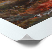 Poster Paysage avec montagnes et cascade (Coin)