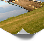 Poster Paysage avec moulins à vent et moutons (Coin)