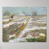 Poster Paysage avec neige, Vincent van Gogh (Devant)