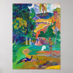 Poster Paysage avec Peacocks, Gauguin
