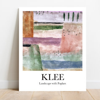 Poster Paysage avec peupliers par Paul Klee