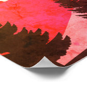 Poster Paysage avec pins et citation religieuse (Coin)