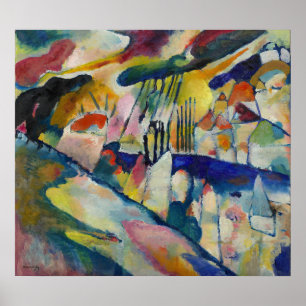 Poster Paysage avec pluie par Vasily Kandinsky