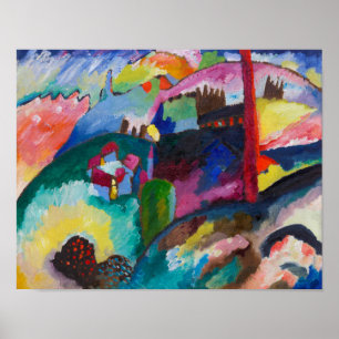 Poster Paysage avec rein d'usine, Wassily Kandinsky