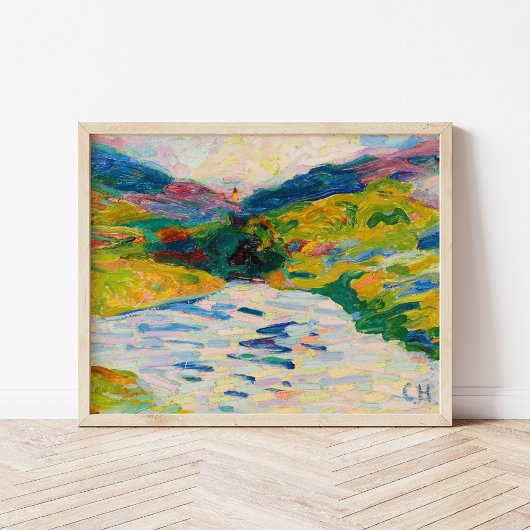 Poster Paysage avec rivière | Curt Herrmann
