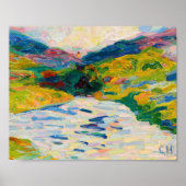 Poster Paysage avec rivière | Curt Herrmann (Devant)