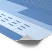 Poster Paysage bleu vertical (Coin)