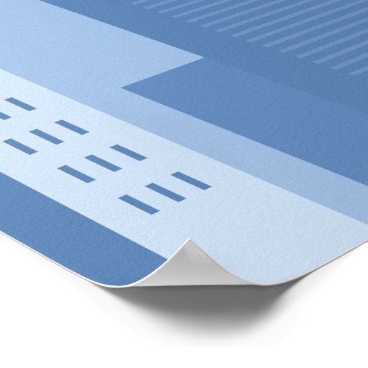 Poster Paysage bleu vertical (Coin)