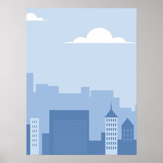 Poster Paysage bleu vertical (Devant)