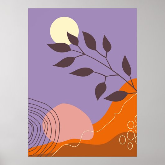 Poster Paysage botanique de Boho (Devant)