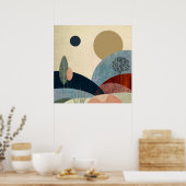 Poster Paysage collines fantastiques (Cuisine)