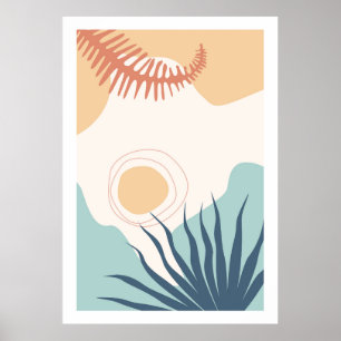 Poster Paysage coloré abstrait