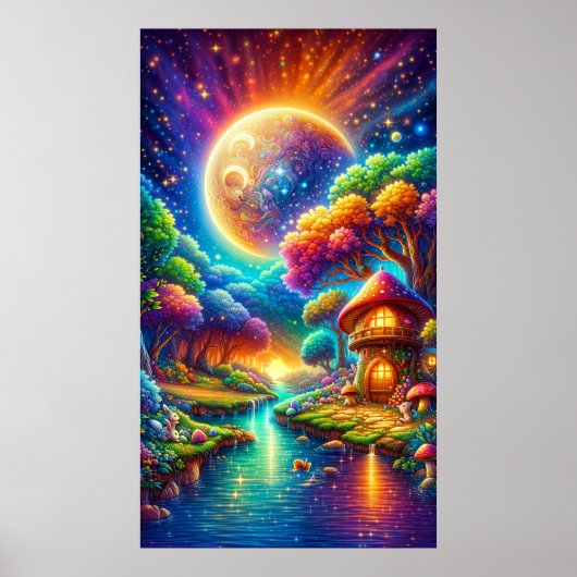 Poster Paysage coloré de la rivière Enchanted (Devant)