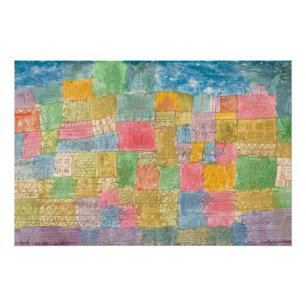 Poster Paysage coloré - Paul Klee