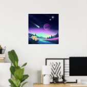 Poster Paysage cosmique rêvé (Bureau à domicile)