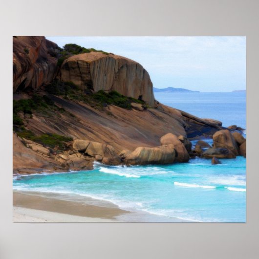 Poster Paysage côtier (Devant)