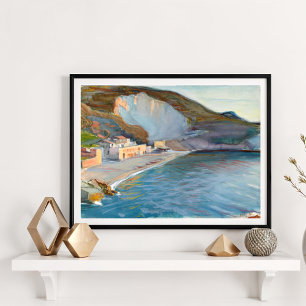 Poster Paysage côtier de la région de Naples, M. Enckell