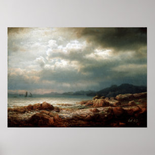 Poster Paysage côtier de Lars Hertervig