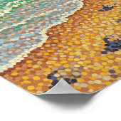 Poster Paysage côtier de Pointillism (Coin)