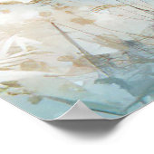 Poster Paysage côtier de style aquarelle avec phare (Coin)