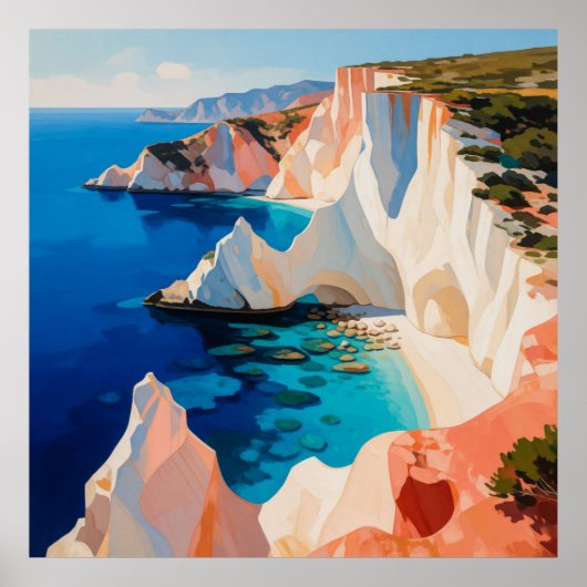 Poster Paysage côtier méditerranéen 🌊 (Devant)
