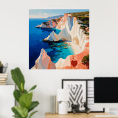 Poster Paysage côtier méditerranéen 🌊 (Bureau à domicile)