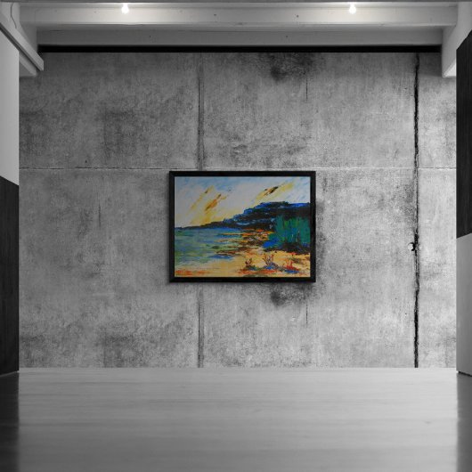 Poster Paysage côtier vibrant