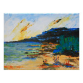 Poster Paysage côtier vibrant (Devant)