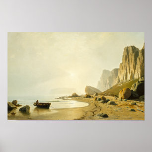 Poster Paysage côtier vintage de l'Arctique