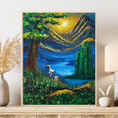 Poster Paysage Couleurs vives Coucher du soleil Lecture A