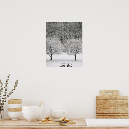 Poster Paysage couvert de neige (Cuisine)
