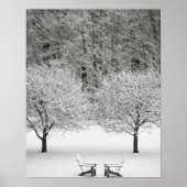 Poster Paysage couvert de neige (Devant)