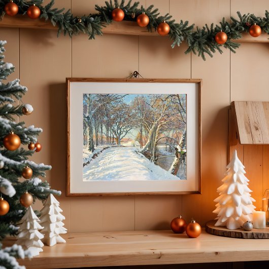 Poster Paysage couvert de neige, Viggo Langer